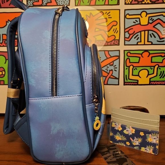 Loungefly stitch pineapple backpack and cardholder